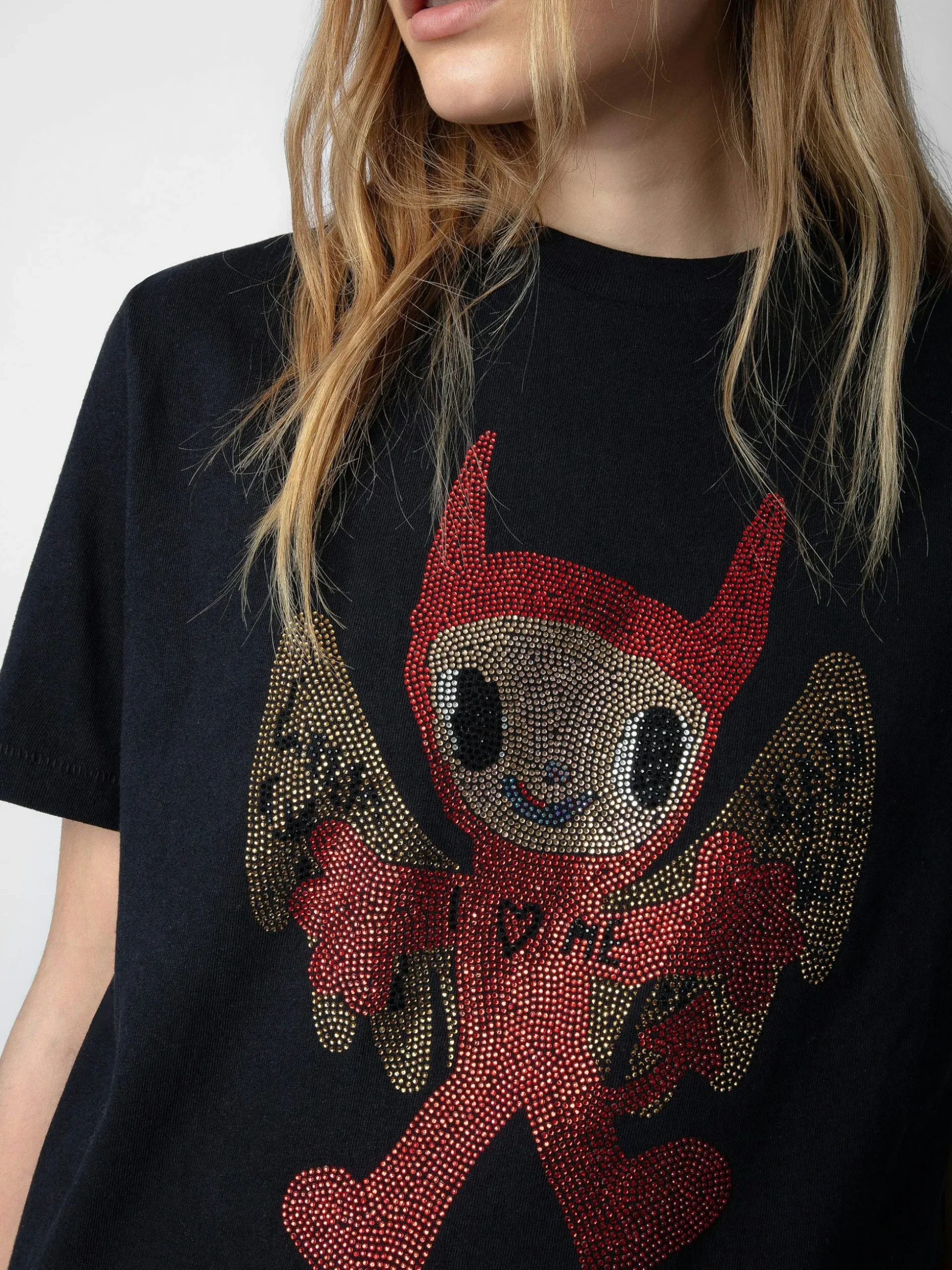 Edwin Devil Strass T-Skjorte