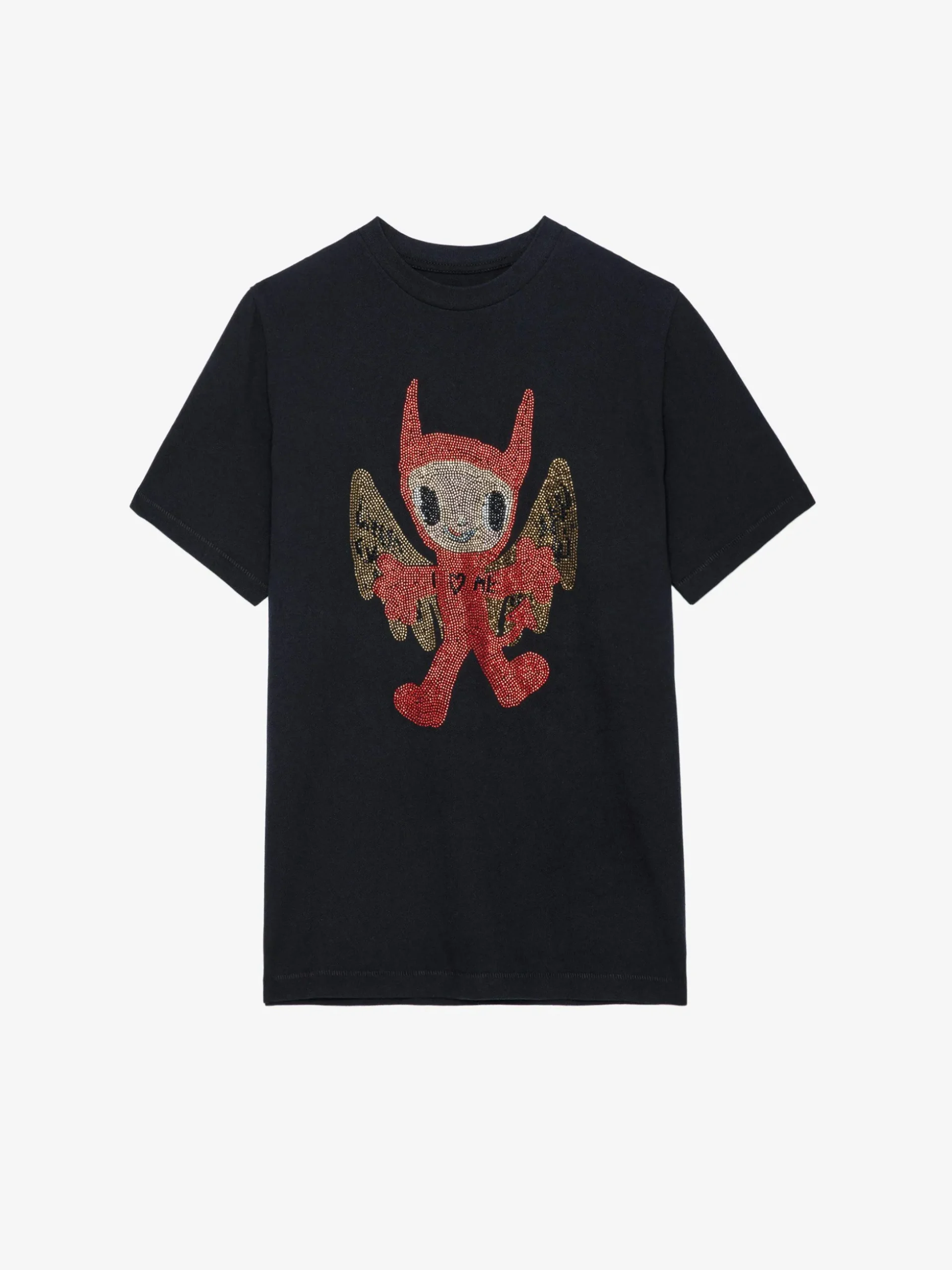 Edwin Devil Strass T-Skjorte