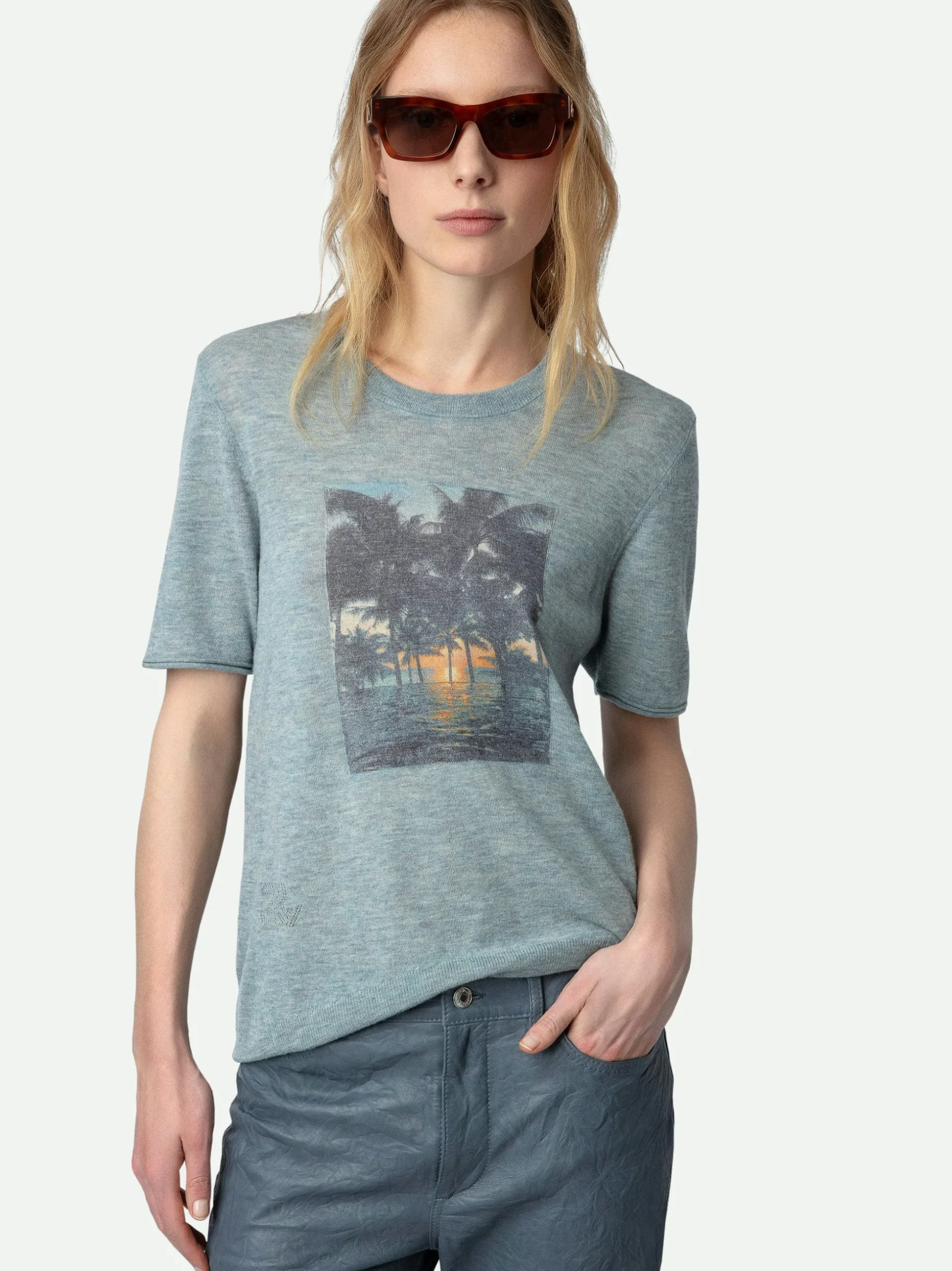 Ida Photoprint Genser 100% Cashmere