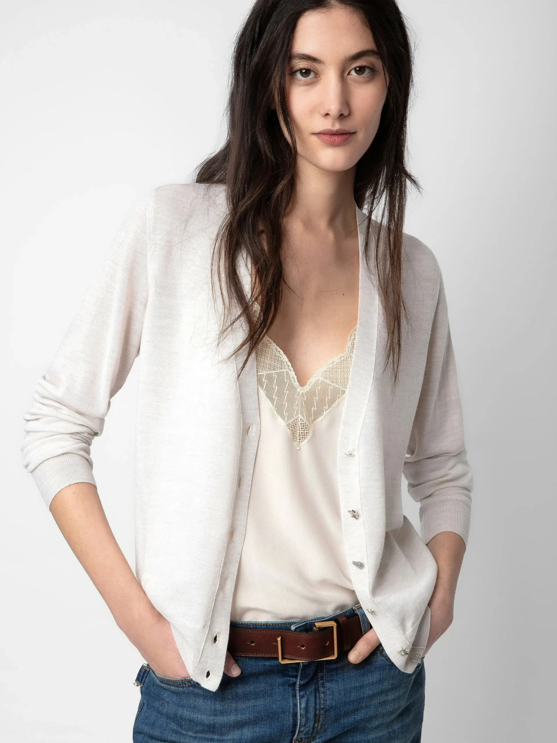 Jemmy Bijoux Cardigan I 100 % Merinoull