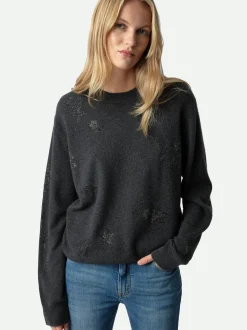 Pravis 100% Cashmere Rhinestone Genser