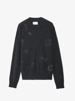Pravis 100% Cashmere Rhinestone Genser