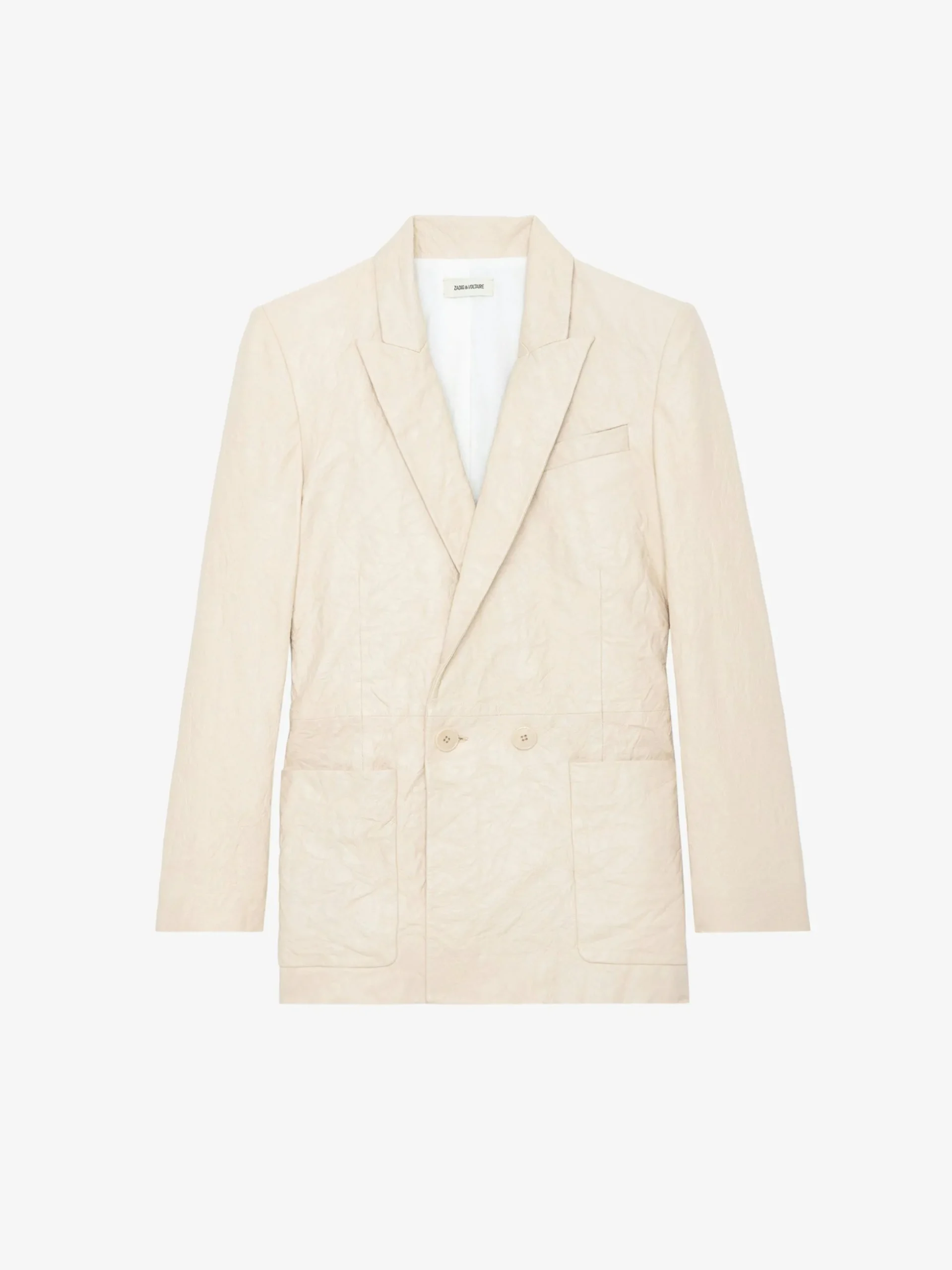 Visko Crinkle Leather Blazer