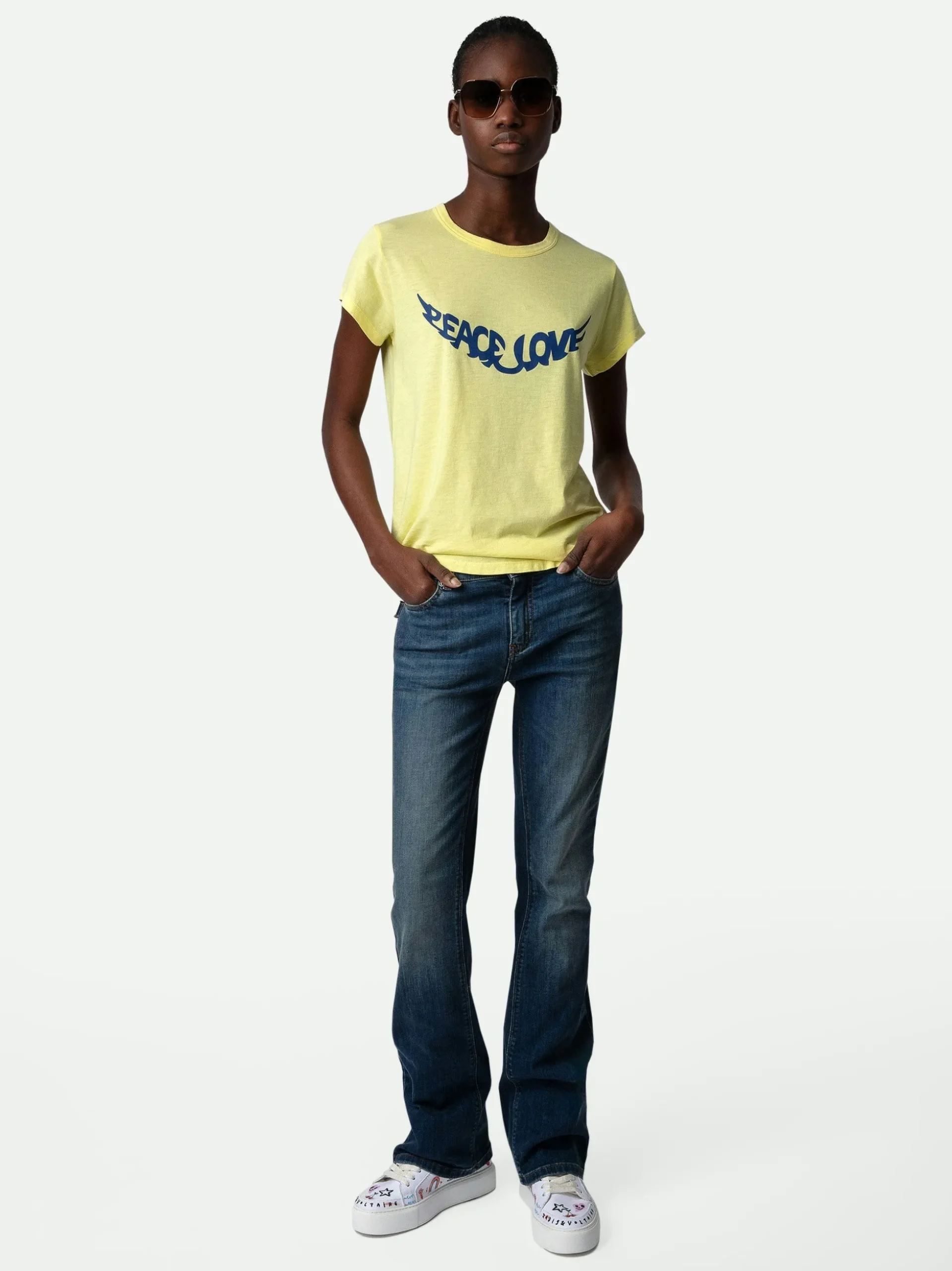 Woop Peace & Love Wings T-Skjorte
